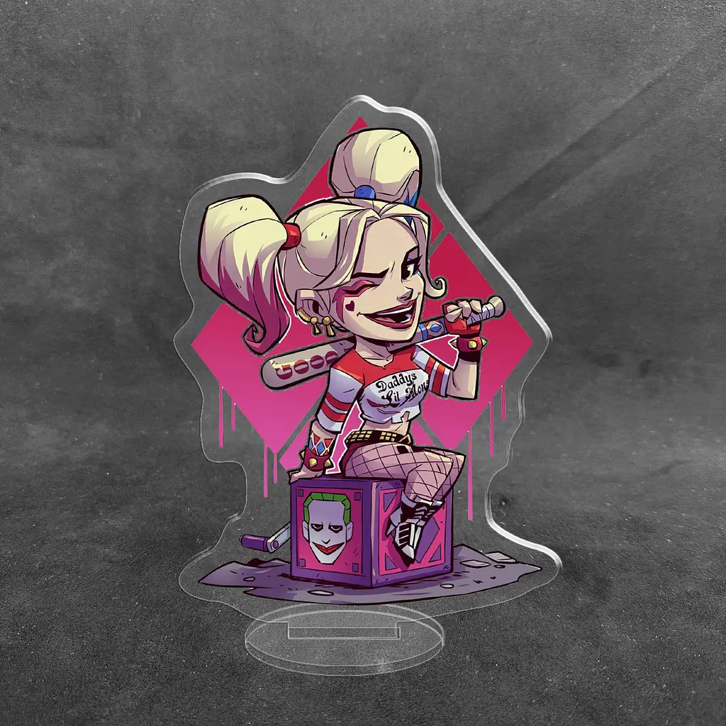 Акрилова колекційна фігурка Чібі Chibi Харлі Квін 10 cм - фото 2