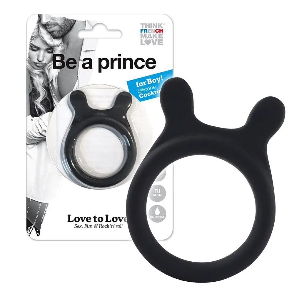 Ерекційне кільце Love To Love Be a Prince, 3.5 см (чорний) - фото 2