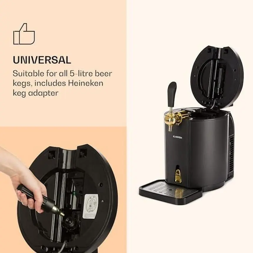 Диспенсер для пива Klarstein Skal 5л чорний (10032176) - фото 4