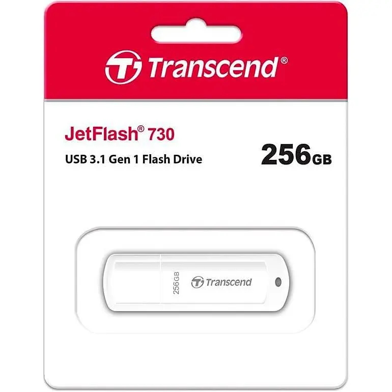 USB флеш накопичувач Transcend 256GB JetFlash 730 White USB 3.1 (TS256GJF730) - фото 3