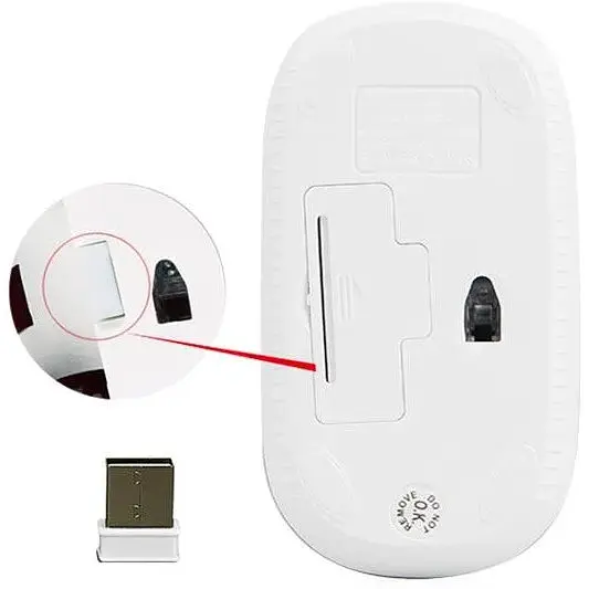 Миша MeeTion Wireless Mouse 2.4G MT-R547 біла бездротова - фото 2