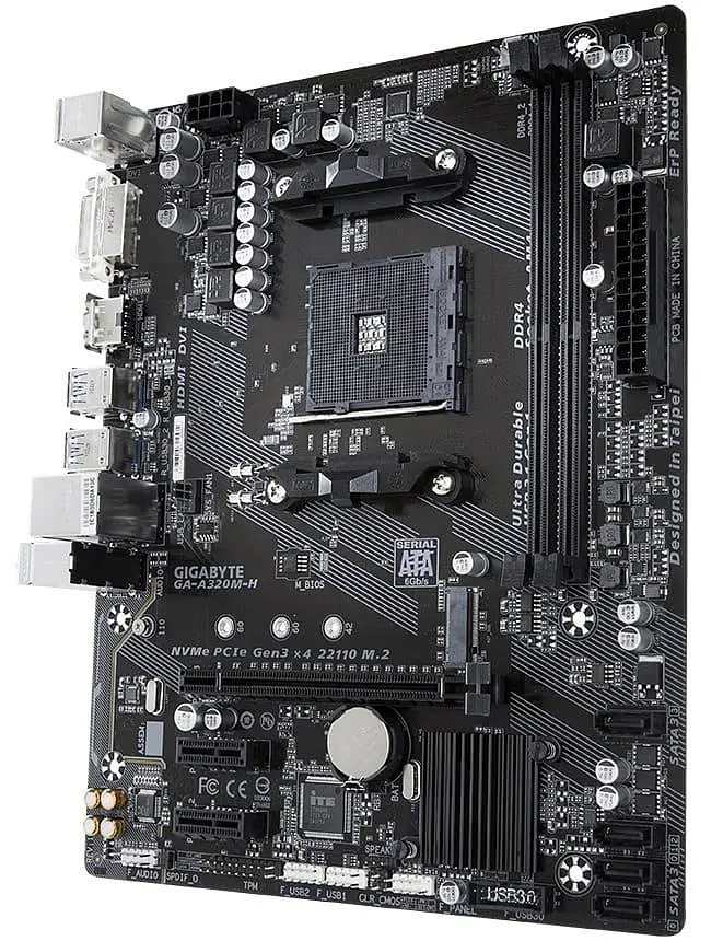 Материнська плата Gigabyte GA-A320M-H (GA-A320M-H) (Socket AM4, AMD A320, Micro-ATX) Б/в - фото 2