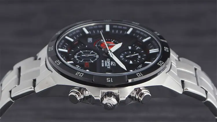 Часы мужские водонепроницаемые кварцевые оригинальных японски Casio Edifice EFR-556DB-1AVUEF (модуль 5451) - фото 2