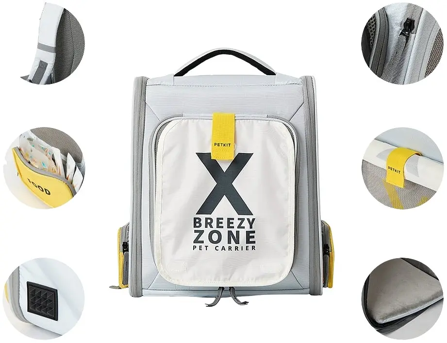 Рюкзак-переноска Petkit Breezy xZone Pet Carrier Сірий (P7703) - фото 5