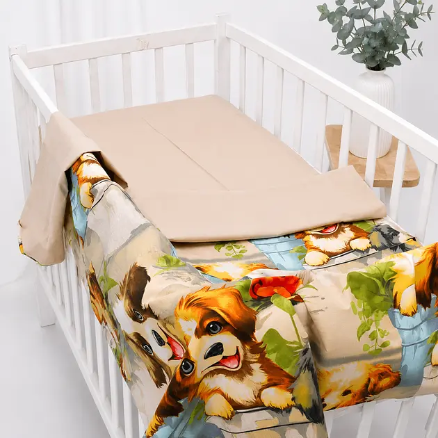 Комплект постільної білизни MirSon бязь BABY Puppy Picnic 110 x 140 см (2200013681625) - фото 3