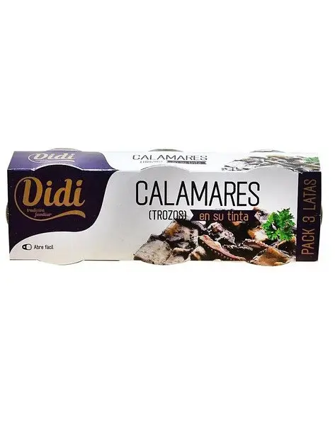 Кальмари Didi Calmares en tinta в чорнильному соусі 3*78 г