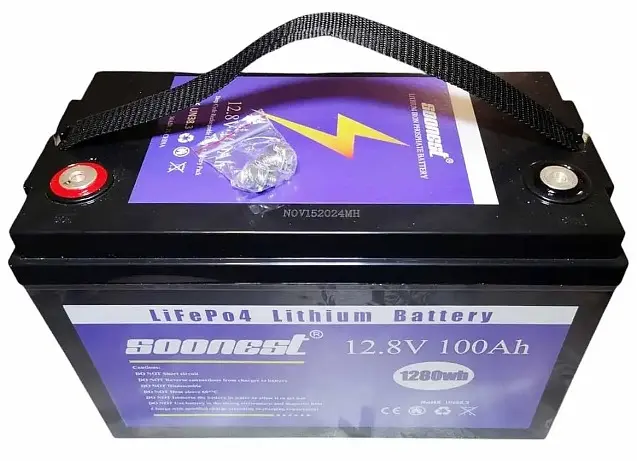 Акумулятор No Brand Soonest LiFePO4 12.8V 100Ah 1280Wh (2104619159) - фото 5