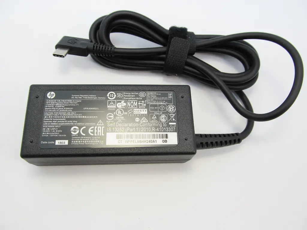 Блок живлення HP 45W TPN-CA01 15V, 3A + 12V, 3A + 5V, 2A, роз'єм USB type-C L-подібний [3-pin] - фото 3
