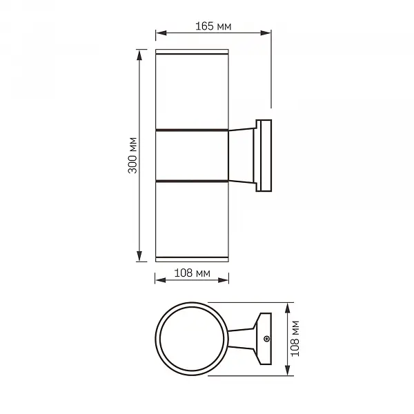 LED Светильник архитектурный AR082G IP54 VIDEX E27x2 - фото 4