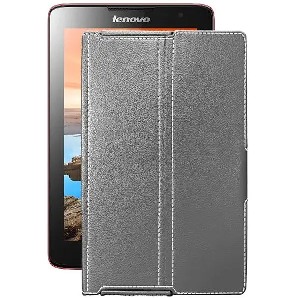 Чехол StatusCASE из экокожи для планшета Lenovo Idea Pad A5500 8 Серый - фото 1