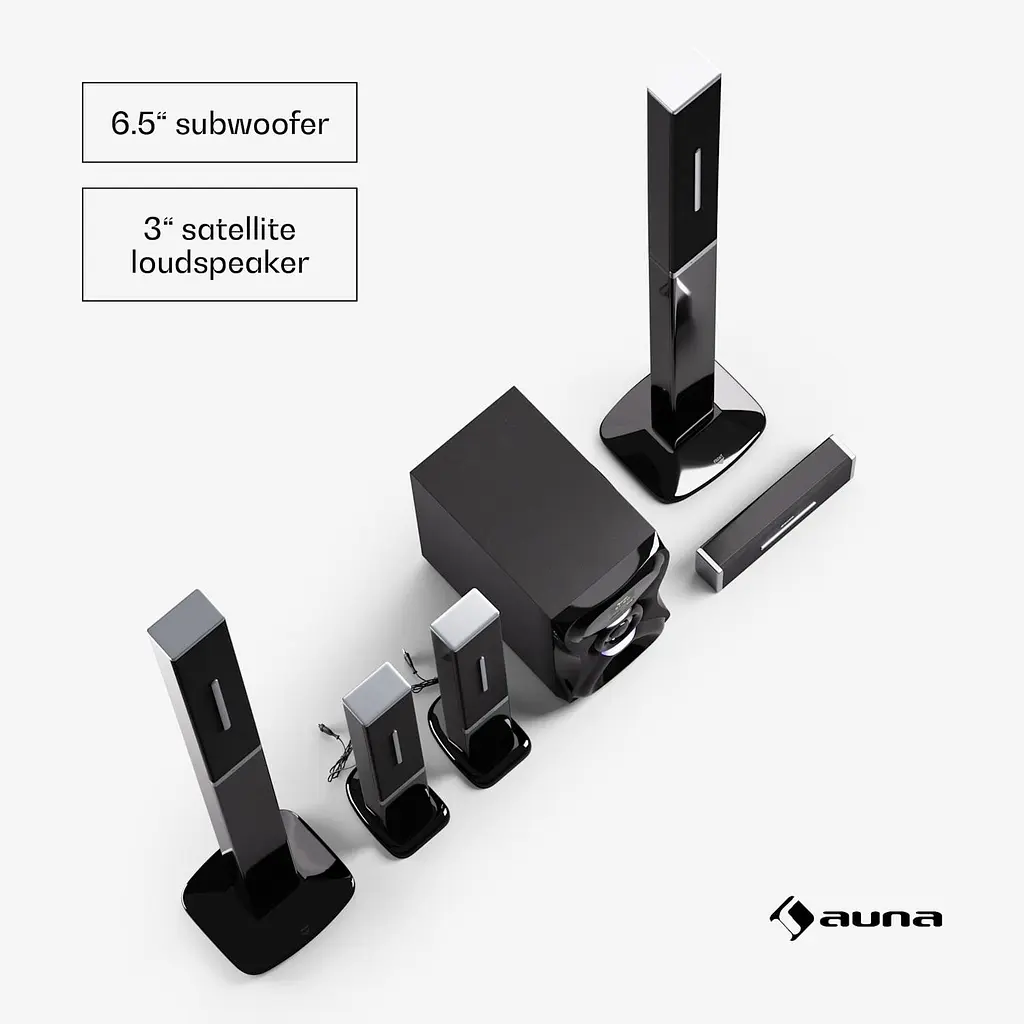 Беспроводной домашний кинотеатр Auna Areal 825 5.1 (10041291) - фото 7