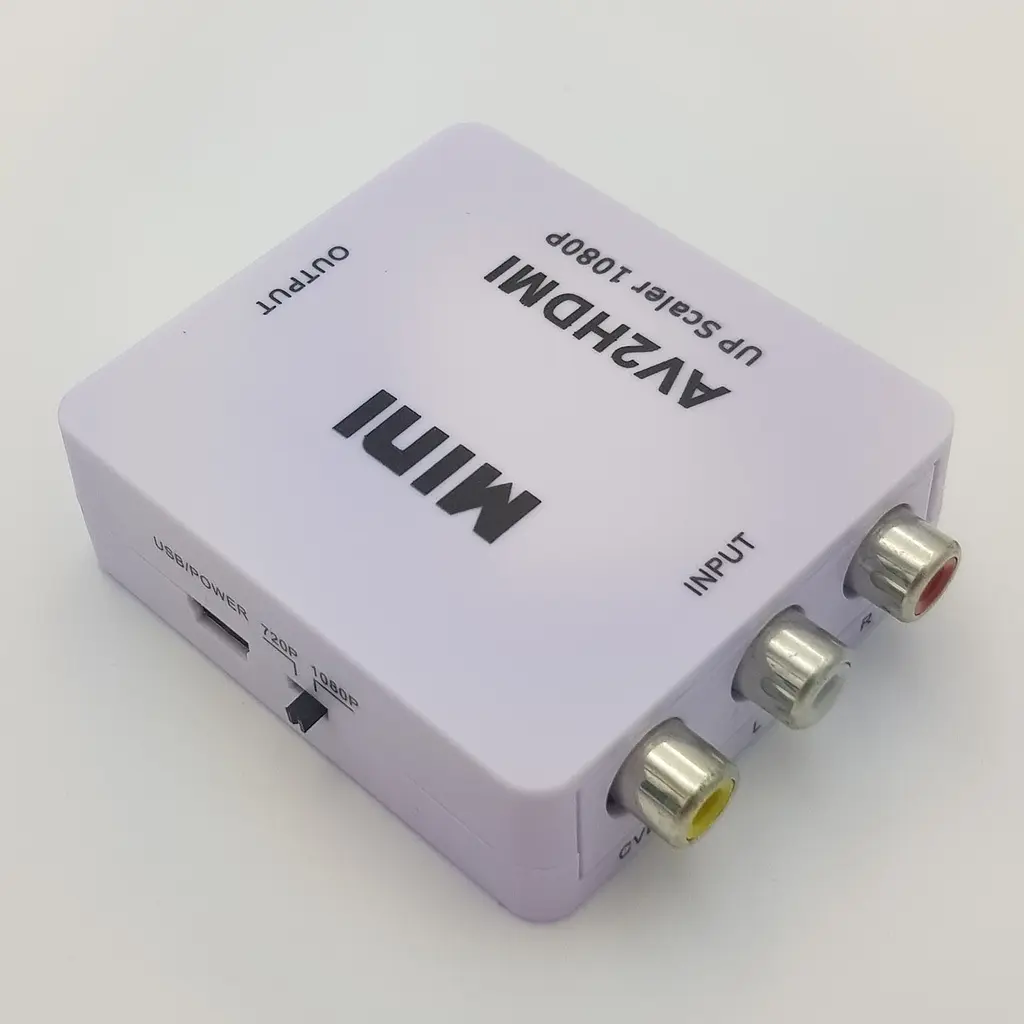 Конвертер адаптер з AV тюльпани RCA в HDMI перехідник перетворювач 1080P відео та аудіо UKC білий - фото 4
