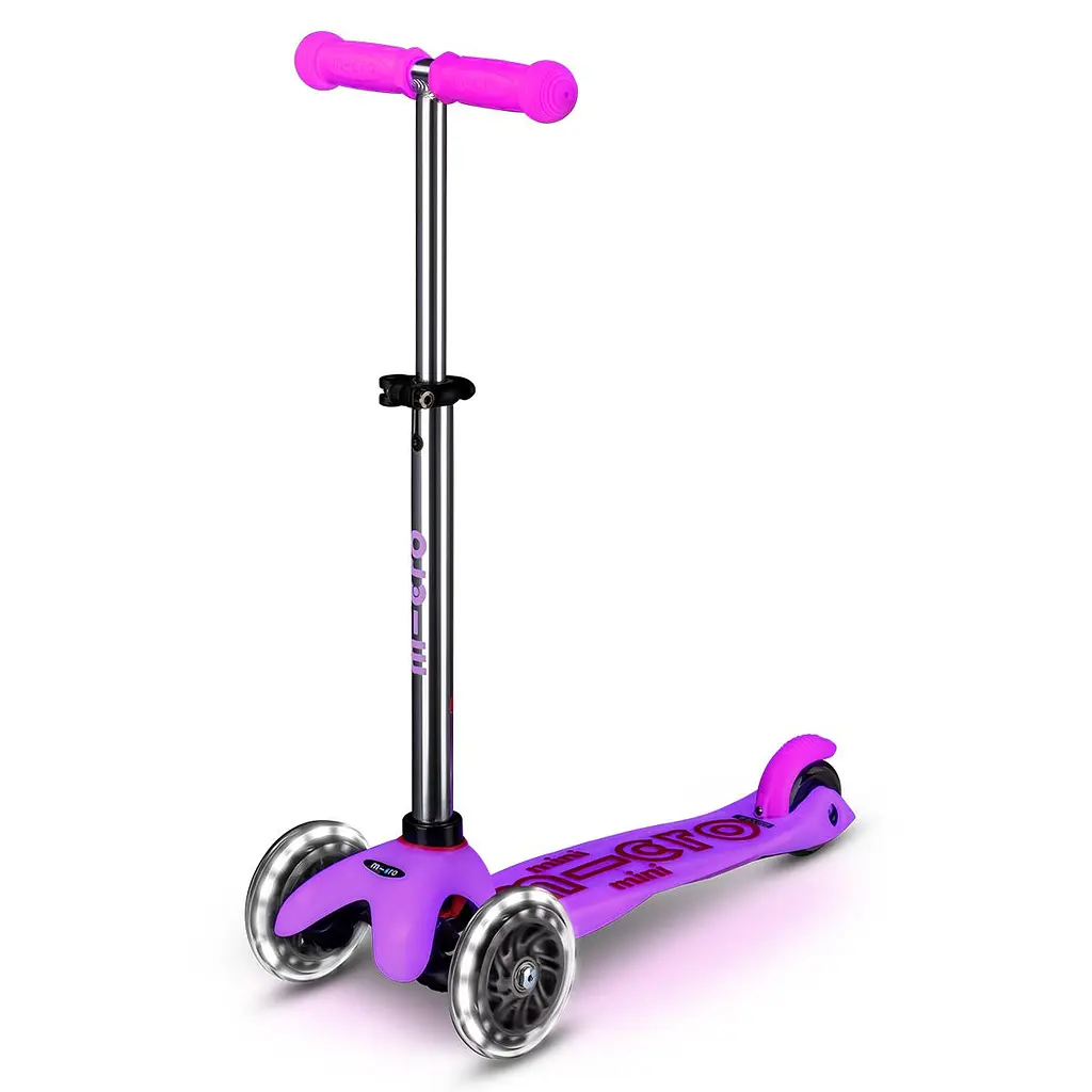 Самокат MICRO серії "Mini Deluxe Glow LED" – МОРОЗНИЙ РОЖЕВИЙ (до 50 kg, 3-х колісний, світло) Micro MMD217 - фото 12