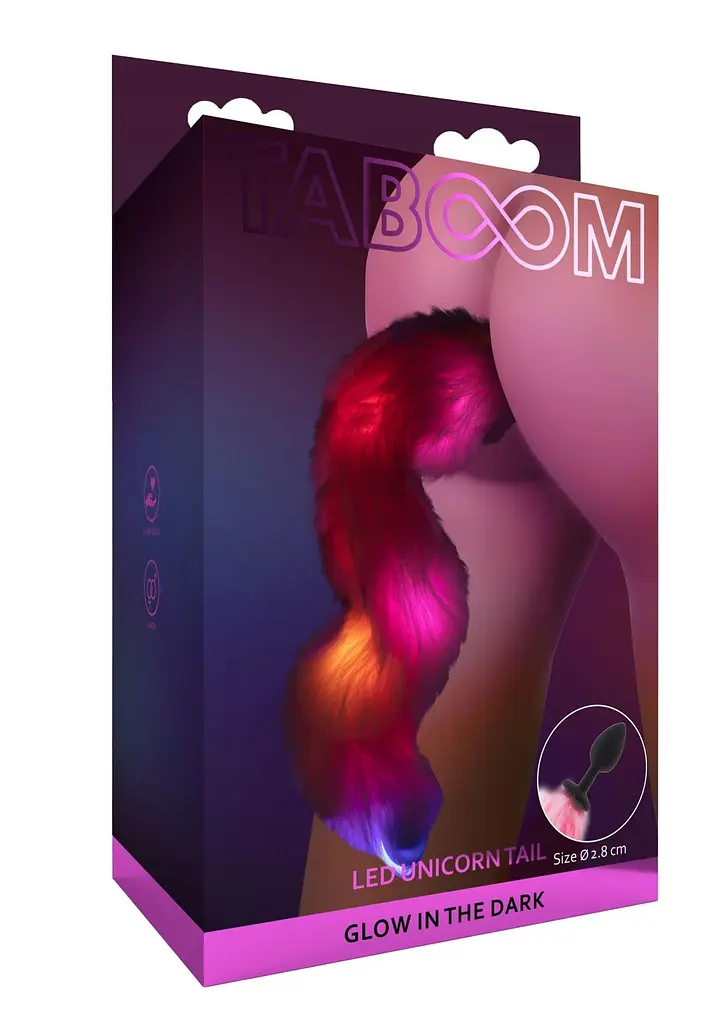 Анальна пробка з хвостом Taboom Unicorn Tail Buttplug - фото 5