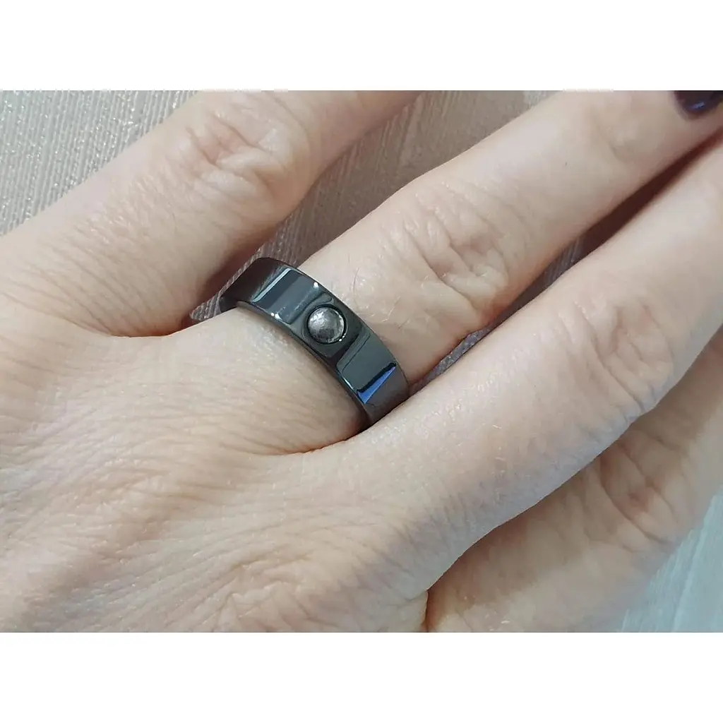 Серебряное кольцо Aurora с керамикой. С1142Ч 18 - фото 2