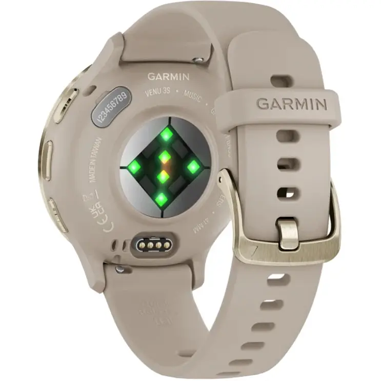 Смарт-годинник Garmin Venu 3S Soft Gold S. Steel Bezel w. French Gray Case and S. Band (010-02785-02) - фото 7