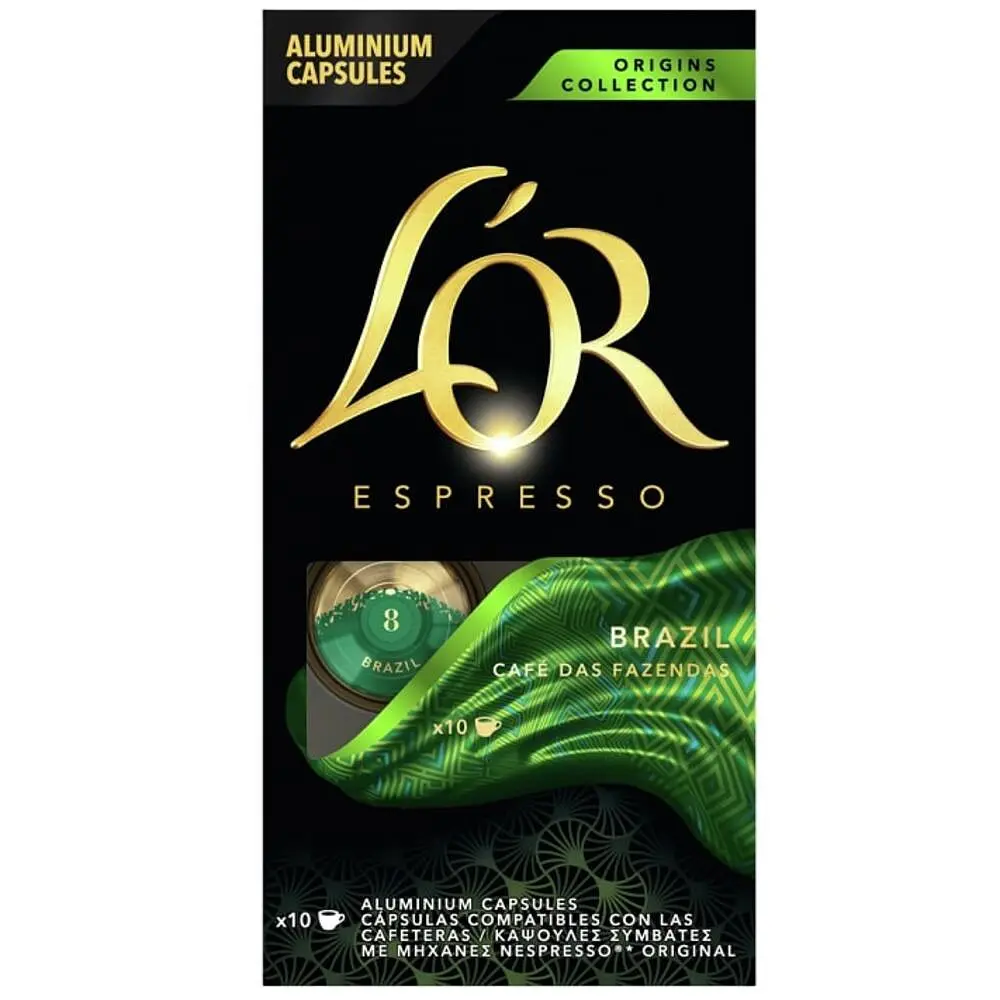 Набір кави в капсулах L'OR Espresso Brazil 10 упаковок х 10 шт. (100 капсул) - фото 2