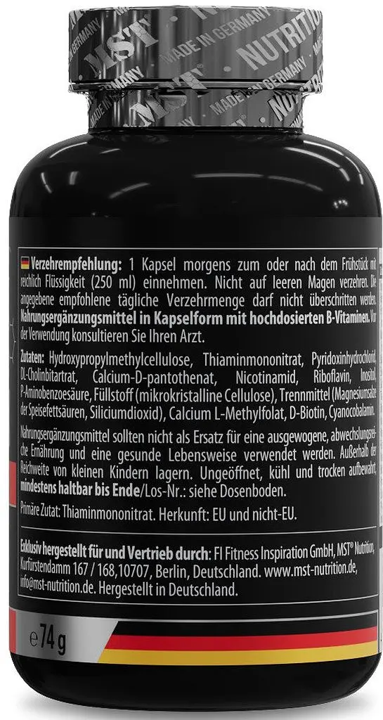 Комплекс витаминов группы B MST Nutrition B-Complex Professional, 120 капсул для поддержки общего здоровья - фото 2