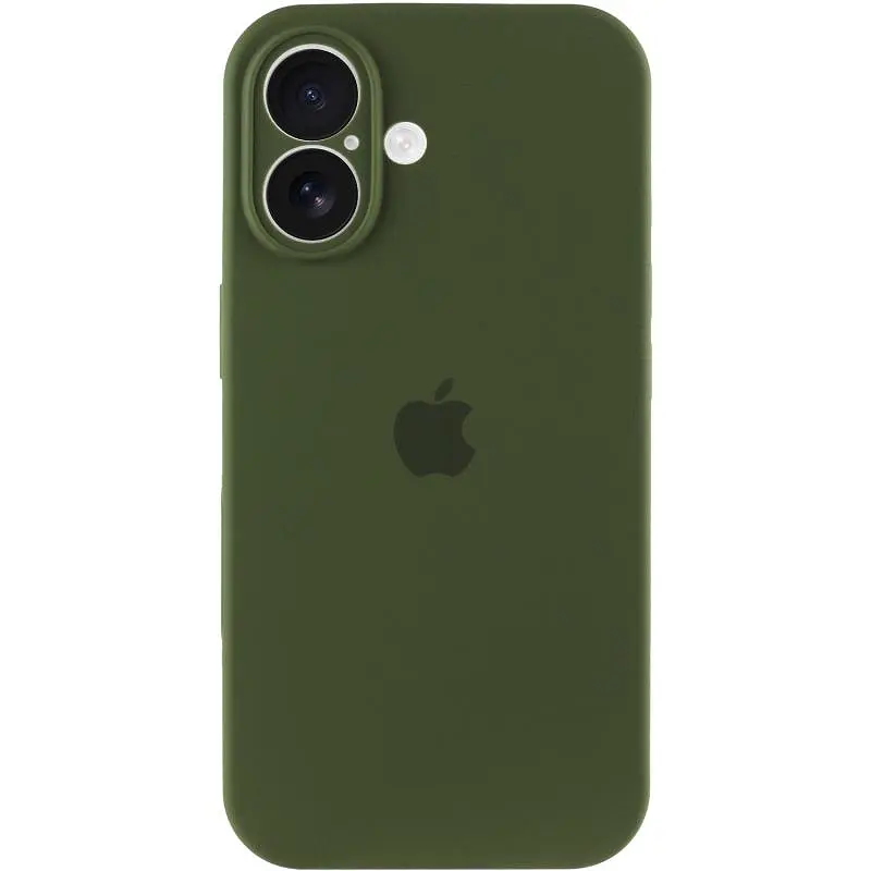 Чехол Epik Silicone Case Full Camera Protective (AA) для Apple iPhone 16 Plus (6.7) Зеленый / Dark Olive - фото 2