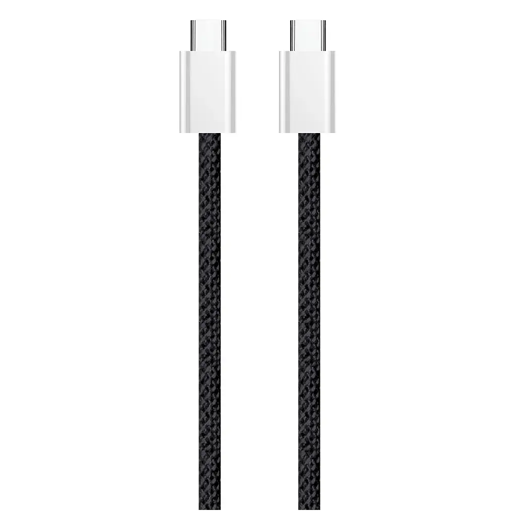 Дата кабель USB-C to USB-C 2.0m (braided cotton) (PD Fast Charging 60W) 3.0А black ColorWay (CW-CBPDCC068-BK) - фото 7