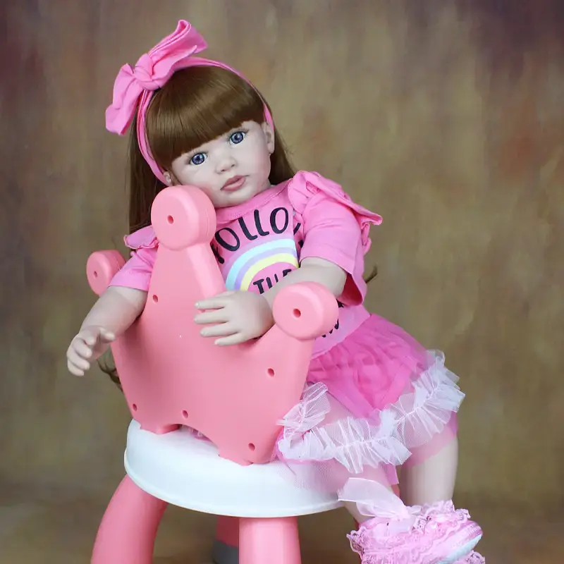 Реалістична Кукла Реборн 60 см силіконова Doll Reborn - фото 5