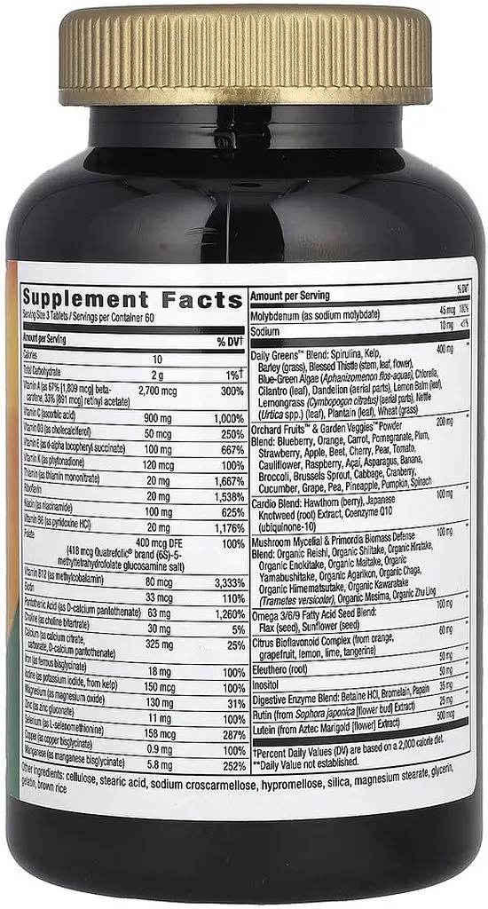 Витамины и минералы Nature's Way Alive! Max3 Potency Multivitamin, 180 таблеток - фото 2