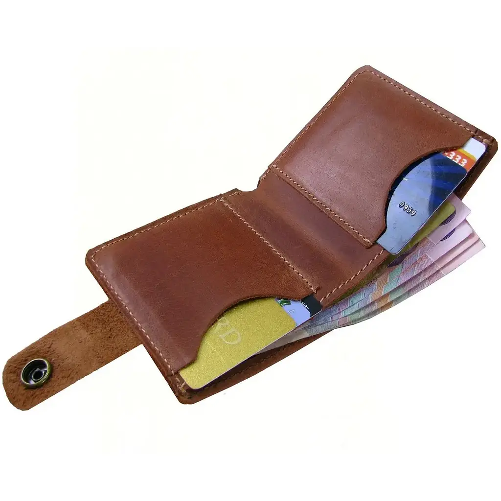 Жіночий гаманець портмоне GS коньячний - фото 4