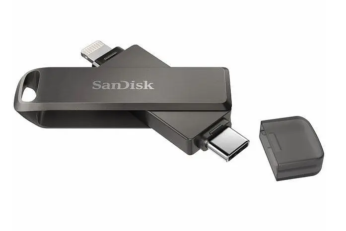 Флешнакопичувач для Apple 2-в-1 SanDisk iXpand Luxe 64 Gb Type-C і Lightning конектори - фото 3