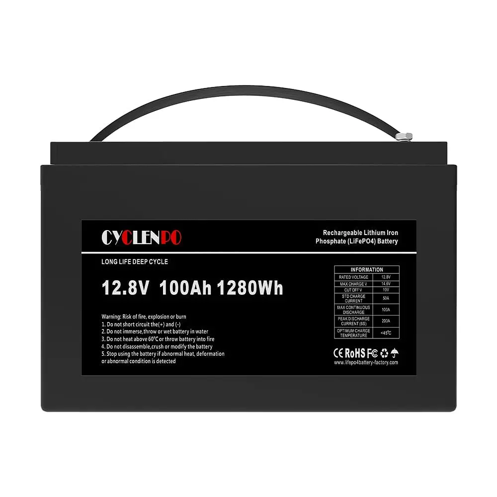 Акумуляторна батарея літій-залізо-фосфатна 12.8В 100А*год Cyclen 12.8V 100AH LiFePo4 (44-00075) - фото 3