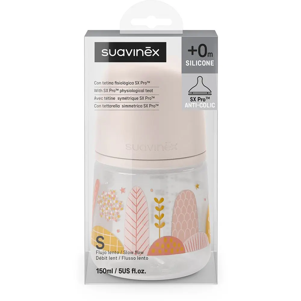 Бутылочка Suavinex Dreams физиологическая соска медленный поток розовая 150 мл - фото 3