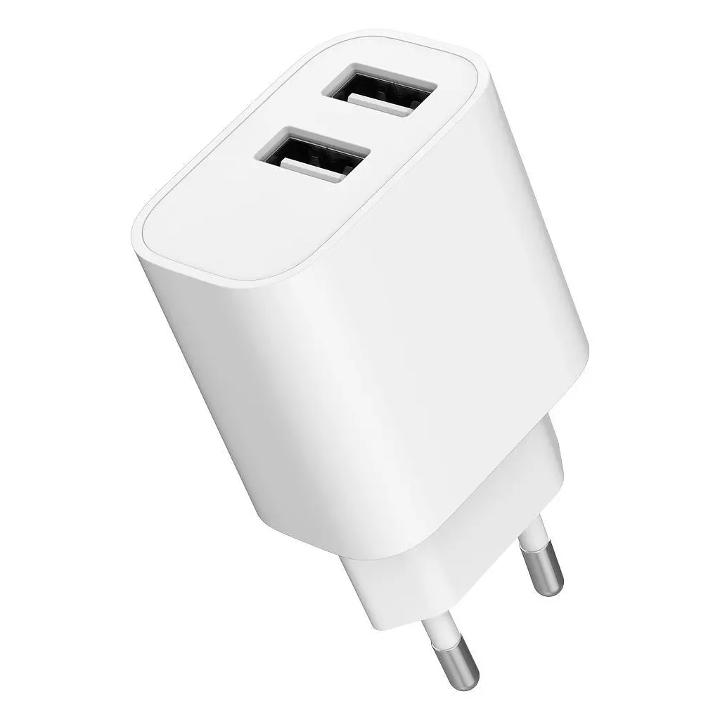 Зарядний пристрій Gembird 2xUSB-A 5 В / 2.4 А (12 Вт) білий (TA-UC-2A12-01) - фото 3