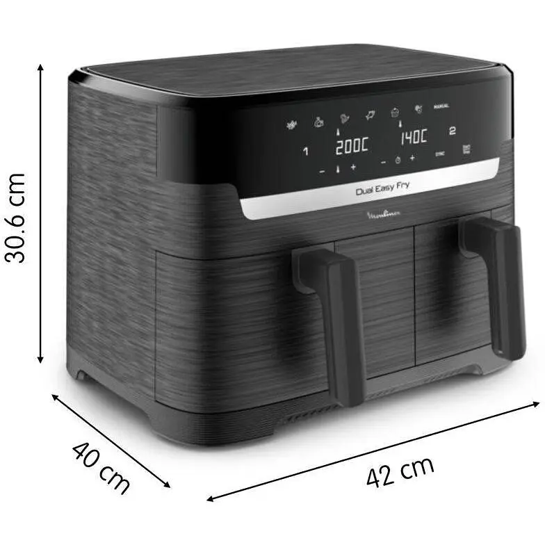 Мультипіч Moulinex Dual Easy Fry 2700 Вт чорна (EZ901H20) - фото 5