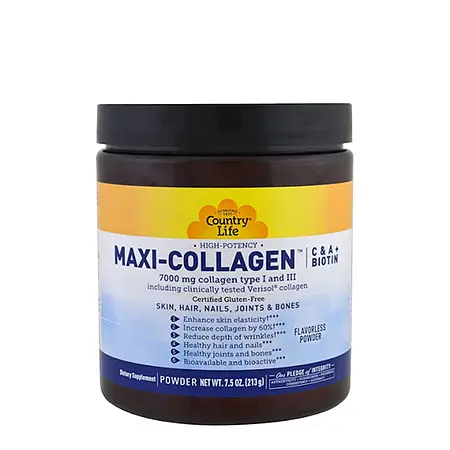 Вітаміни та мінерали Country Life Maxi-Collagen type 1and3 + C and A + Biotin, 213 грам - фото 2