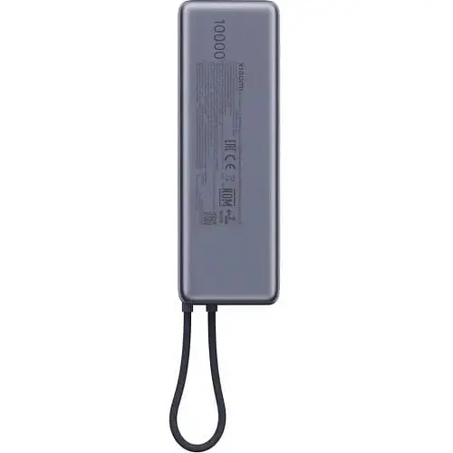 Внешний АКБ Xiaomi 10000mAh 165W Integrated Cable со встроеным кабелем (BHR9361GL) серый - фото 5