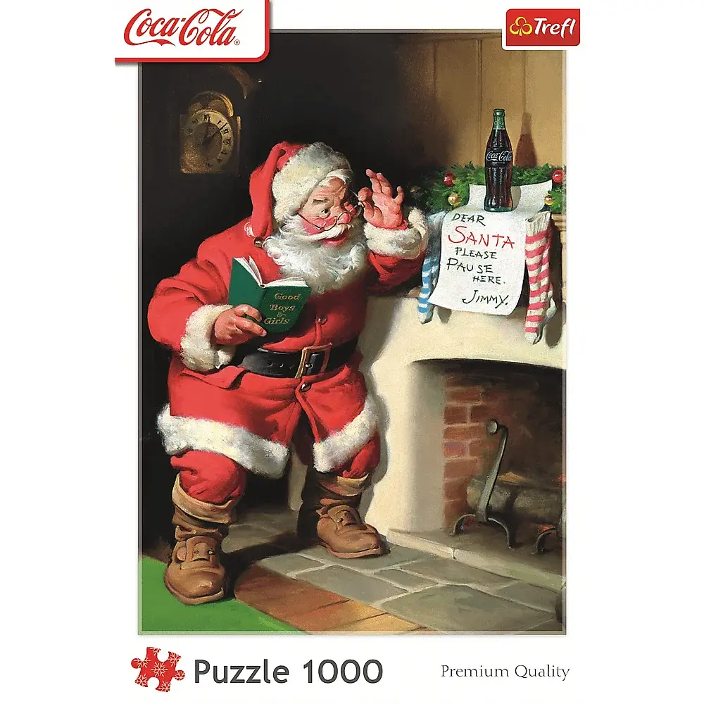 Пазл "Coca-Cola. Санта біля каміна" 1000 елементів 10922 Trefl, в коробці (5900511109221) - фото 3