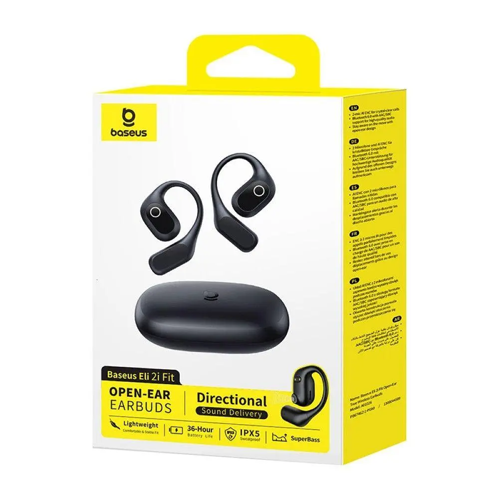 Бездротові навушники TWS Baseus Eli 2i Fit Open-Ear,ENC, IPX5, Cosmic чорний - фото 2