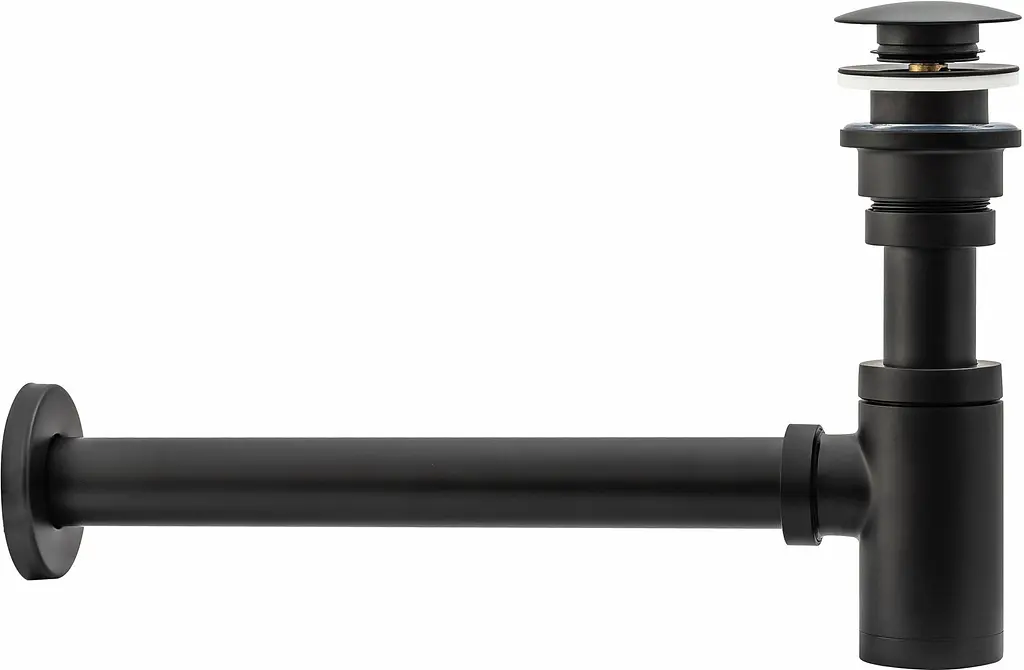 Сифон універсальний для умивальника Rea black mat click-clack чорний REA-A5215, Чорний матовий - фото 2