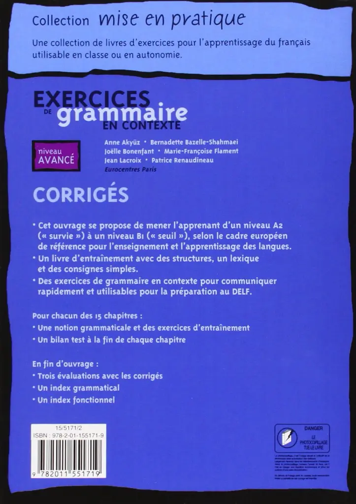 Exercices de grammaire en contexte. Corrigés, niveau avancé - Daniel Moriot - фото 2