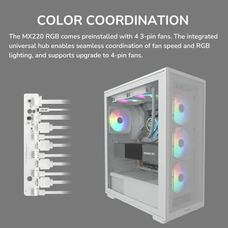 Корпус для ПК Cougar MX220 RGB White - фото 10