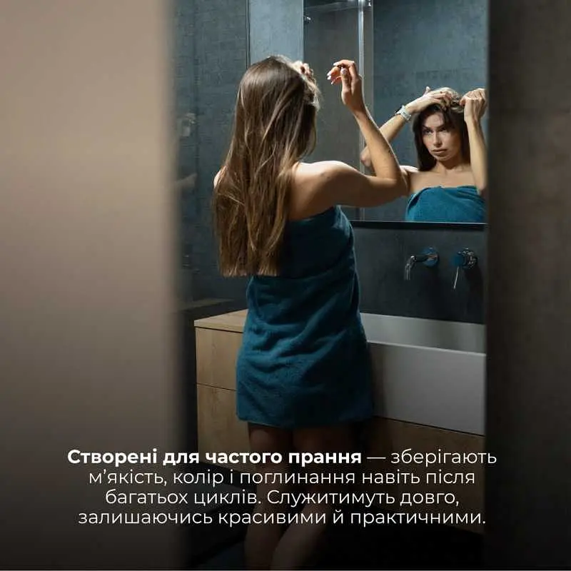 Набір 2 жакардові рушники в коробці Lovely Svi  70 х 140 см і 50 х 90 см Синій (130226) - фото 3