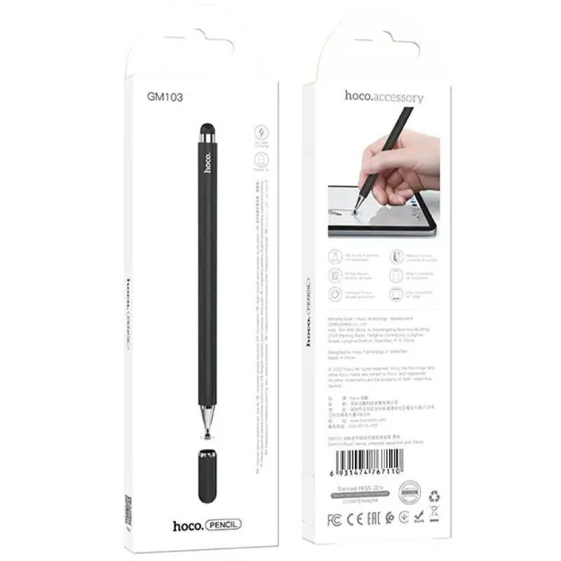 Стилус Hoco GM103 Universal Capacitive Pen Чорний - фото 5