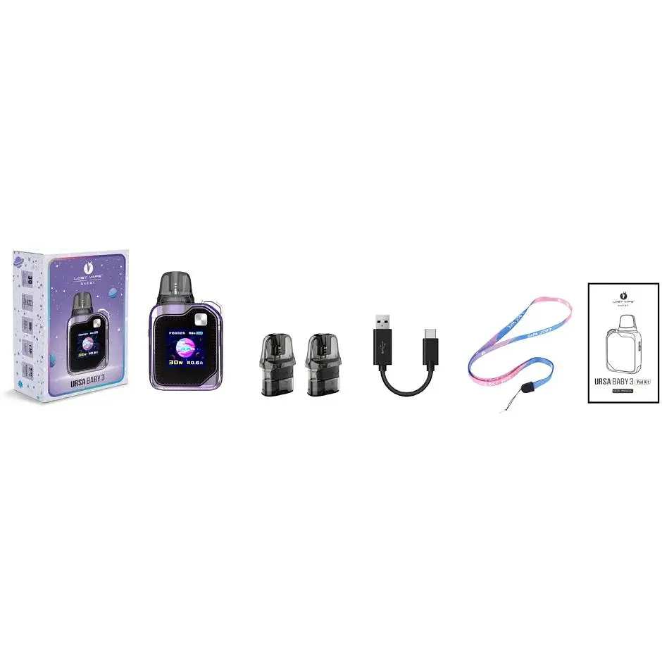 Под-система Lost Vape POD System Ursa Baby 3 30W Pod 1200mAh 2.5ml Kit Arctic Blue (17756) - фото 3