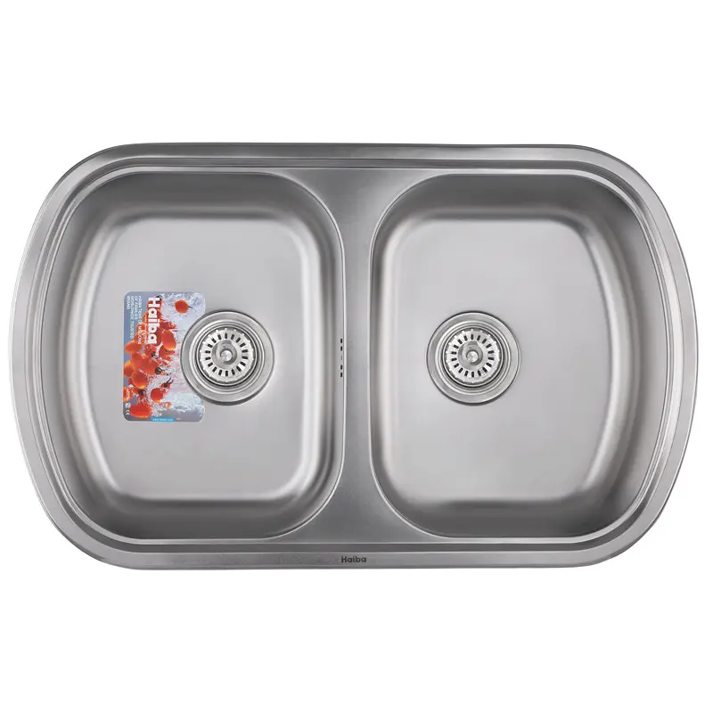 Мийка кухонна HAIBA 80x49 DOUBLE satin (HB0652)