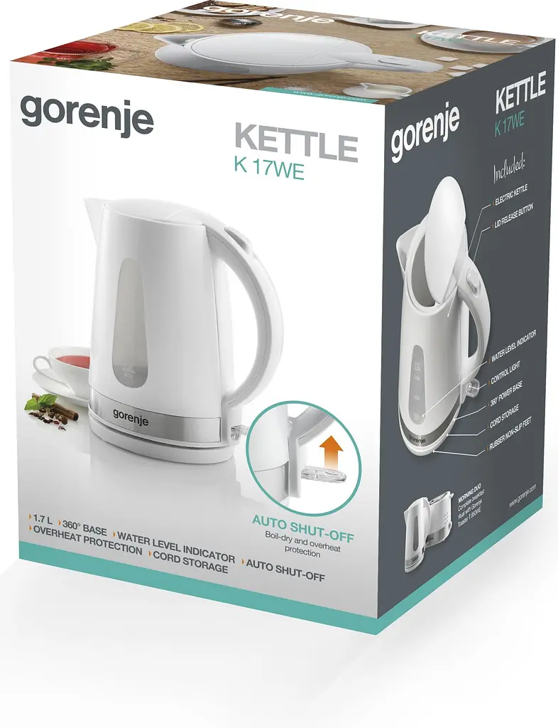 Електрочайник Gorenje K17WE - фото 3