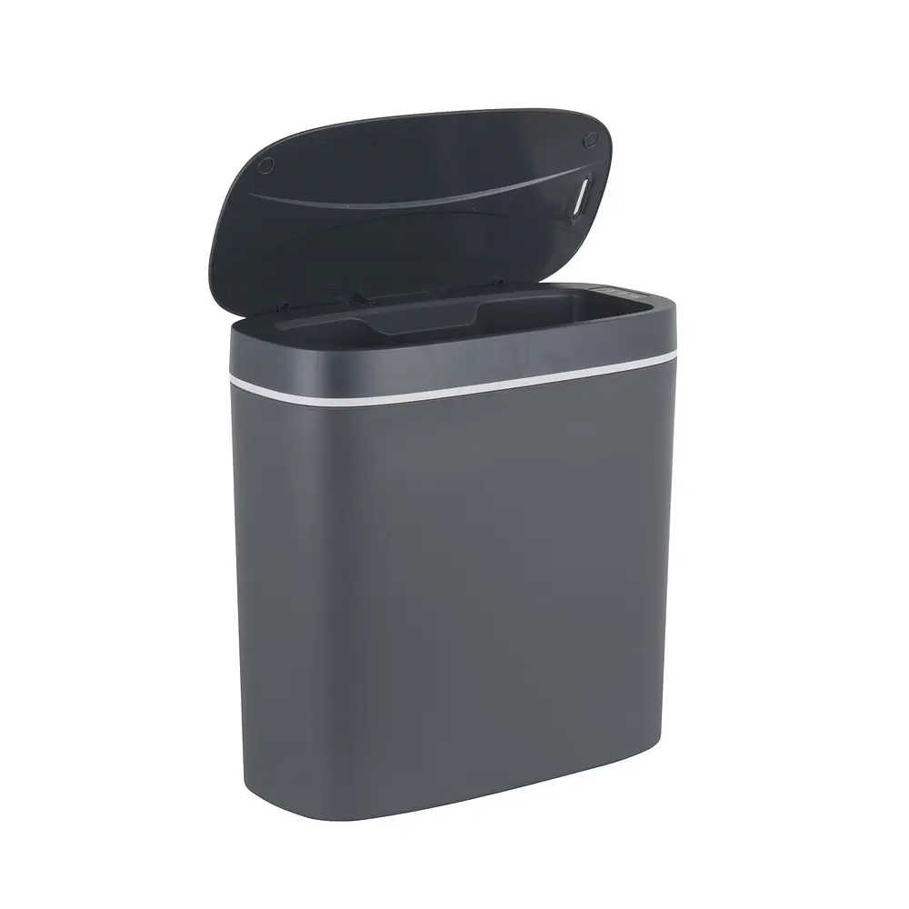Відро для сміття сенсорне овальне Mixxus Flat-TC0109 9 л graphite MI7075, Графит - фото 4