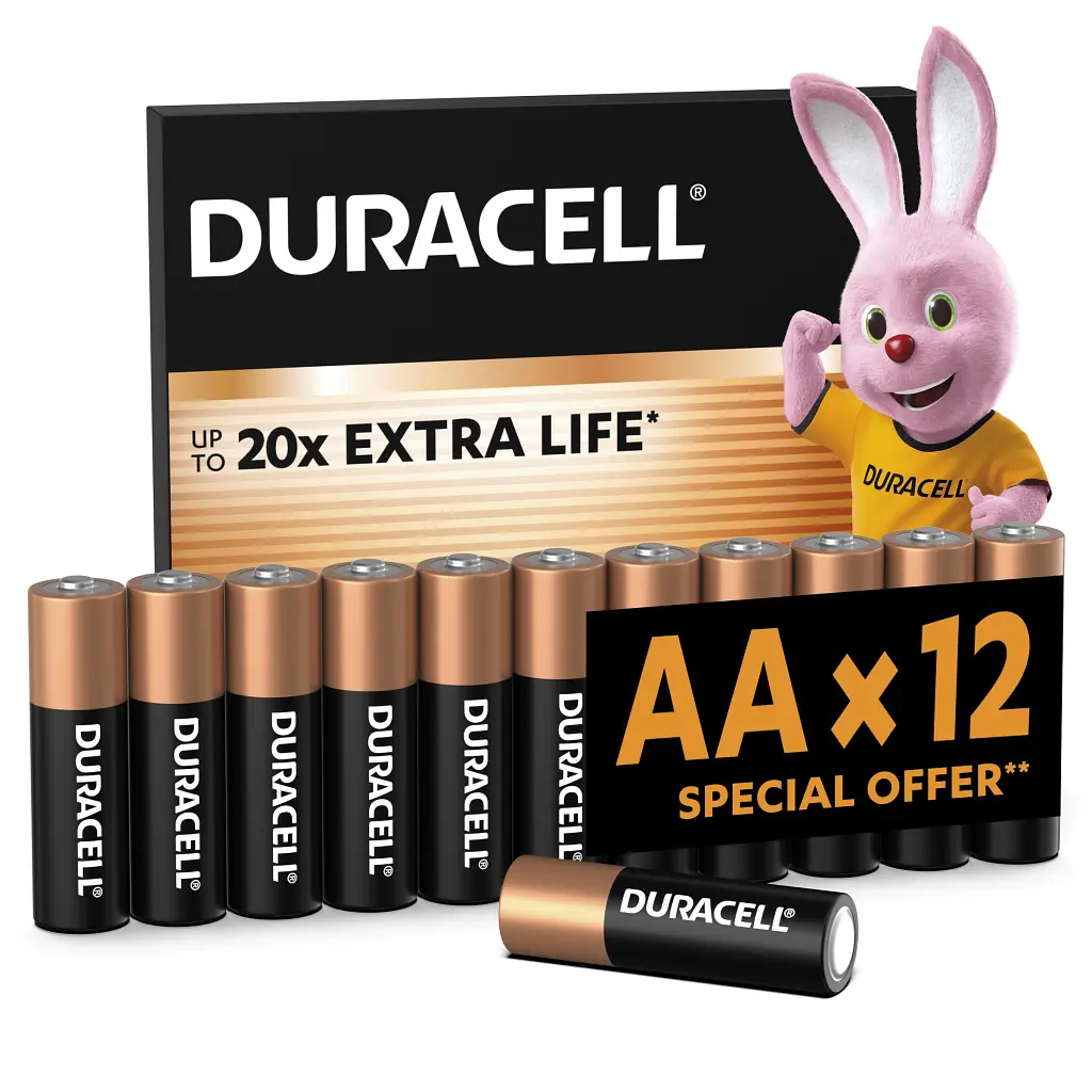Батарейка Duracell AA лужні 12 шт. в упаковці (5000394006546 / 81551275) - фото 2