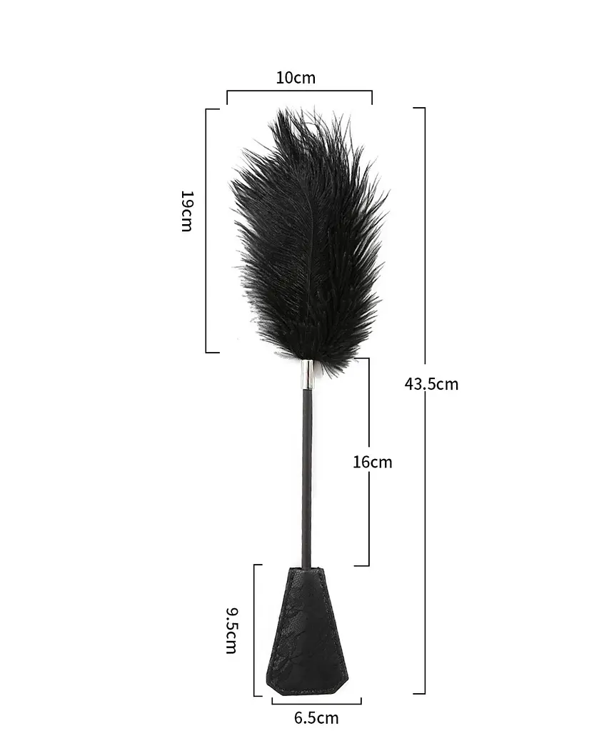 Стек Fetish B-Series Tickler Whip 1.0, 43.5 см (черный) - фото 4