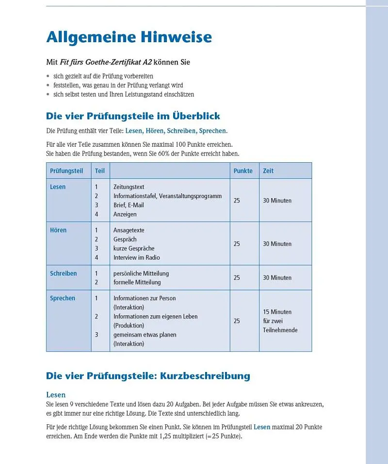 Fit fürs Goethe-Zertifikat A2 Lehrbuch mit Audios online Deutschprüfung für Erwachsene Deutsch als Fremdsprache - Бріджит Шефер - фото 2