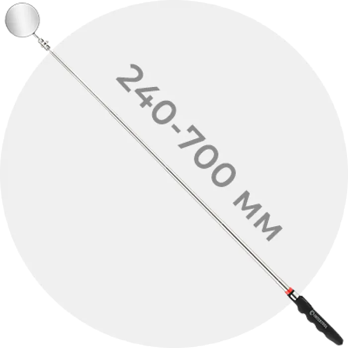 Дзеркало телескопічне інспекційне Ø50 мм, 240-700 мм INTERTOOL ET-1019 - фото 6