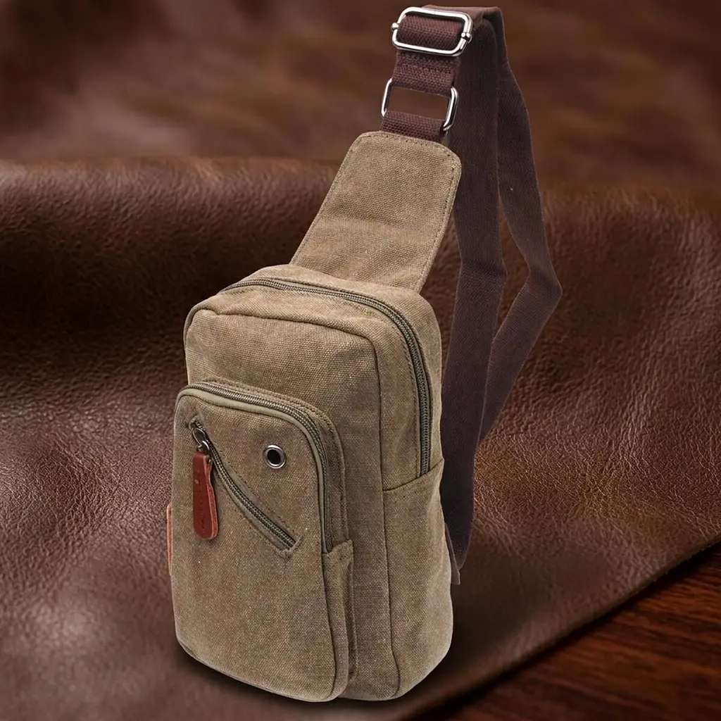 Сумка чоловіча через плече із щільного текстилю 21231 Vintage оливкова